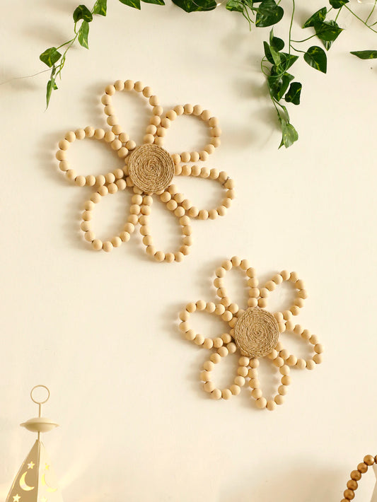 Wooden Bead Flower Garland