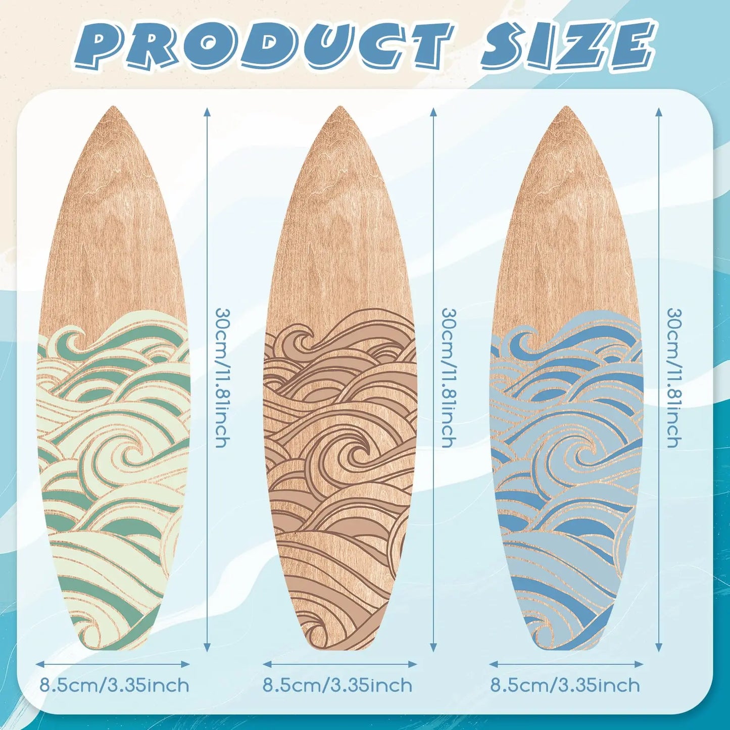 Tropical Surfboard Wall Decor