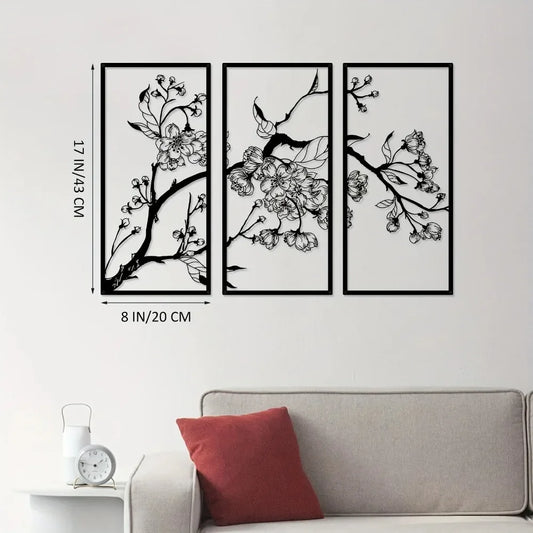 Peach Blossom Metal Art