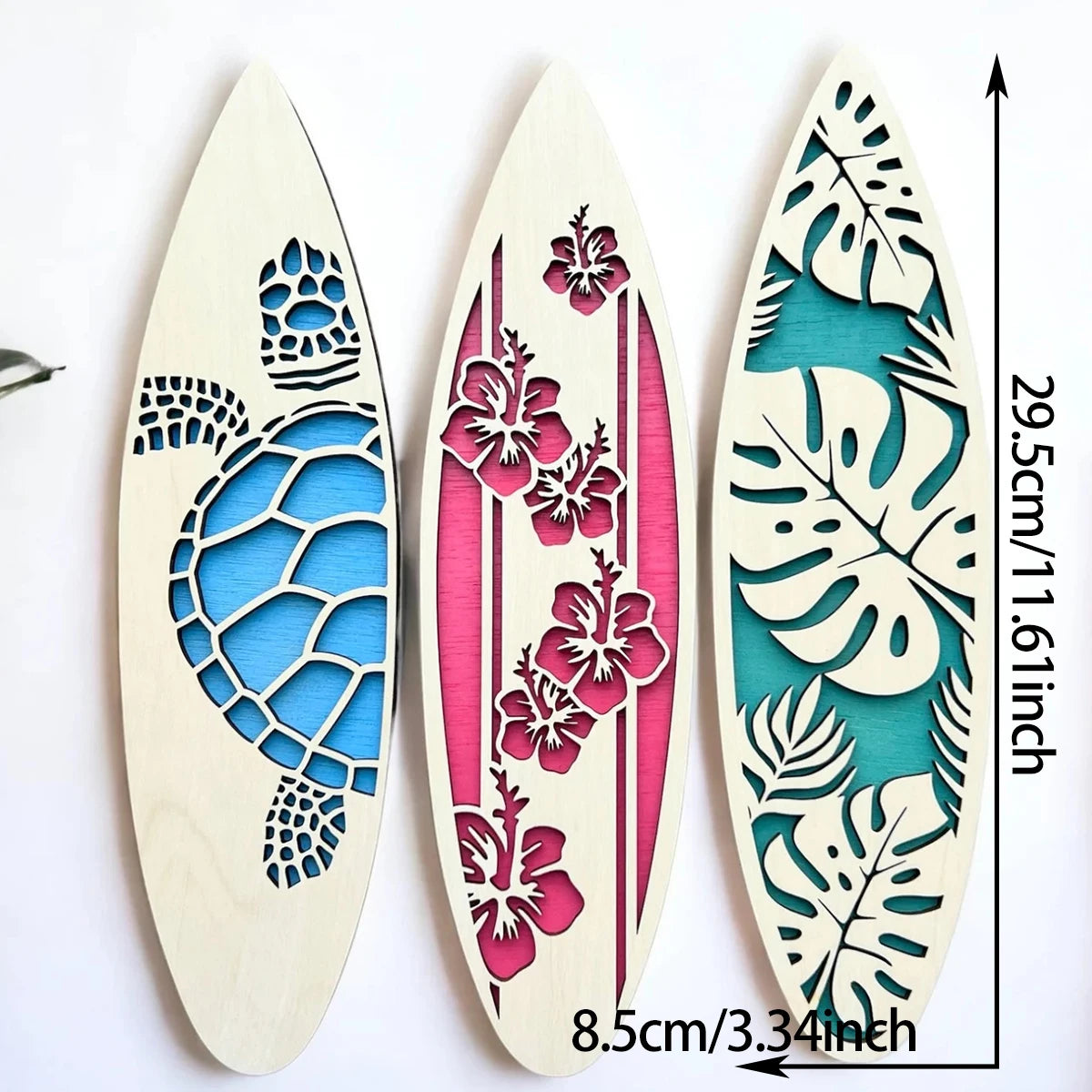 Wooden Surfboard Wall Decor
