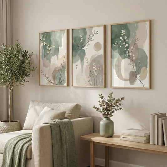 Japanese Botanical Canvas Set