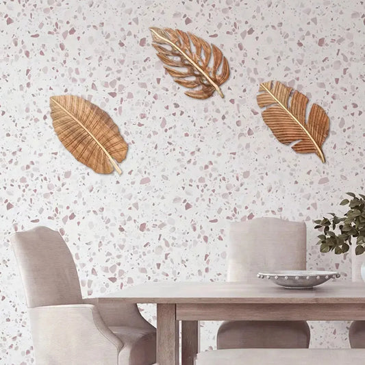 Boho Wooden Leaf Decor