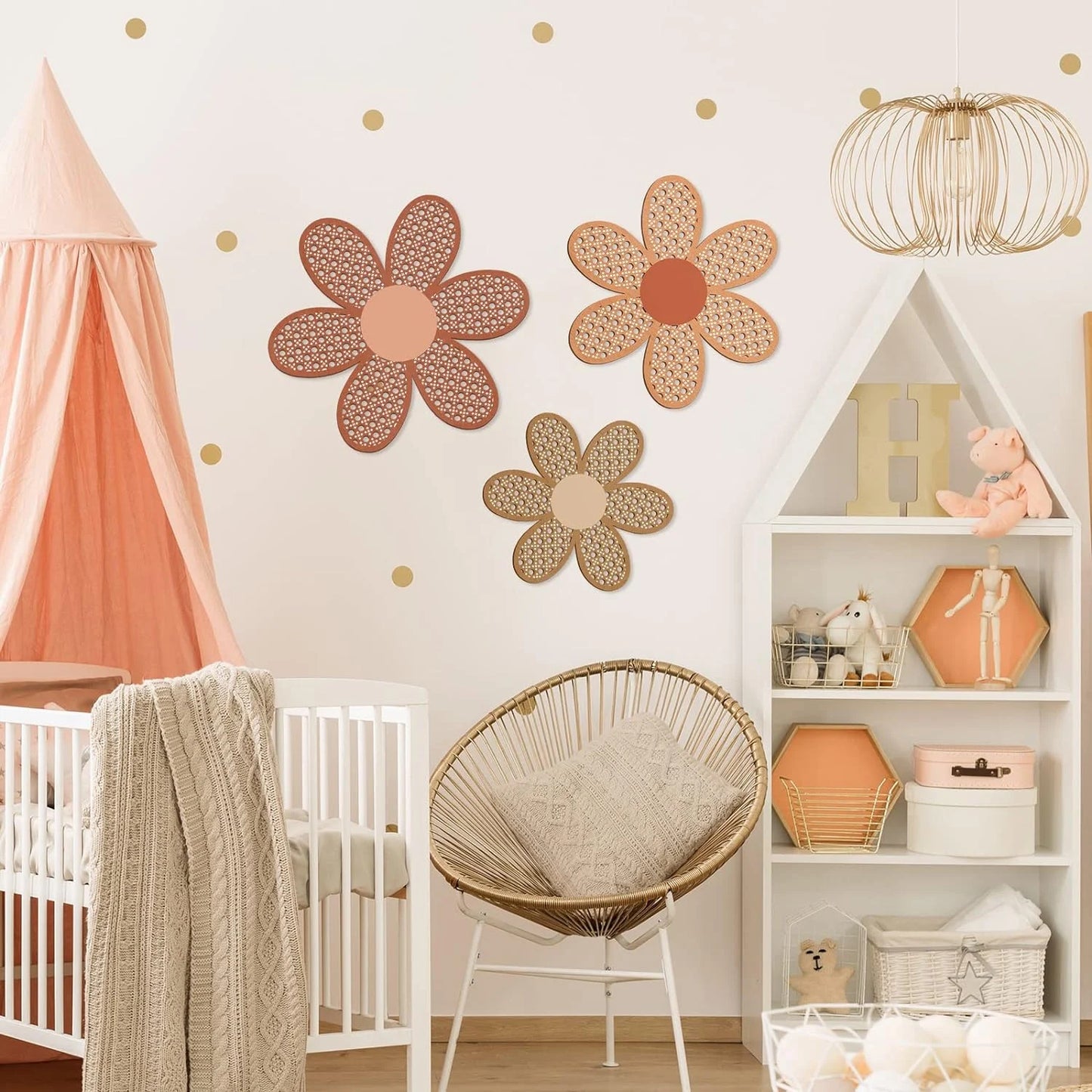 Boho Daisy Wooden Decor