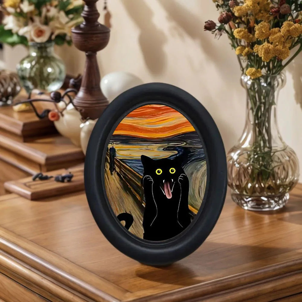 Abstract Screaming Cat Art