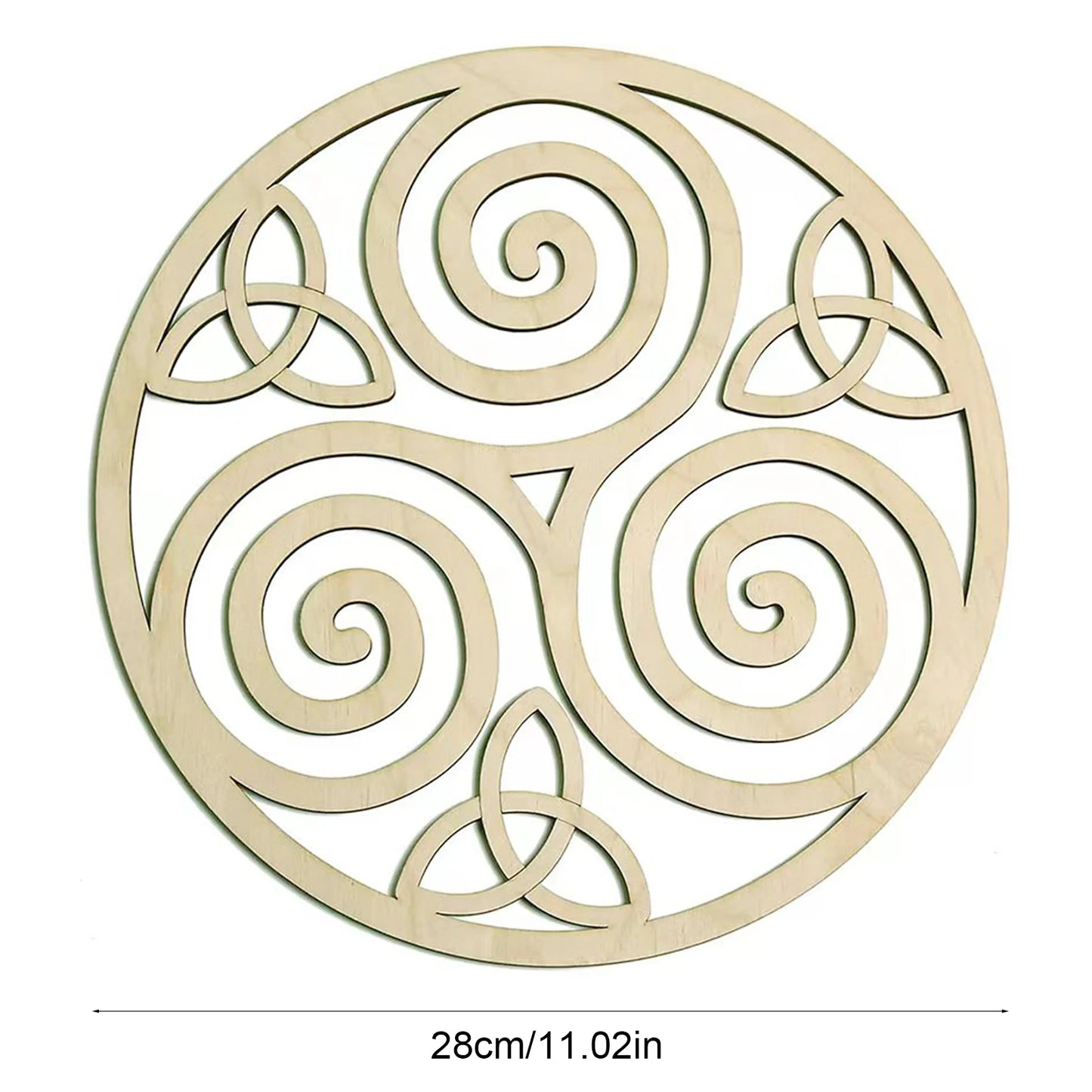Celtic Triskele Wooden Decor