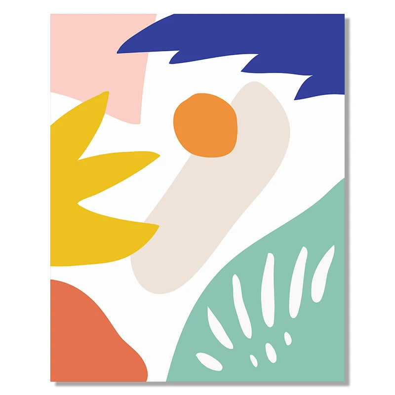 Modern Abstract Scandinavia Colorful Gallery Canvas Painting Wall Art Prints Posters Picture for Living Room Interior Home Decor