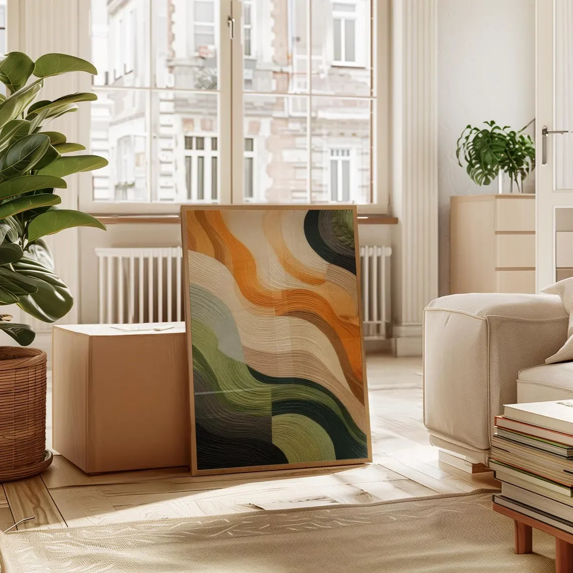 Earth Tone Abstract Print