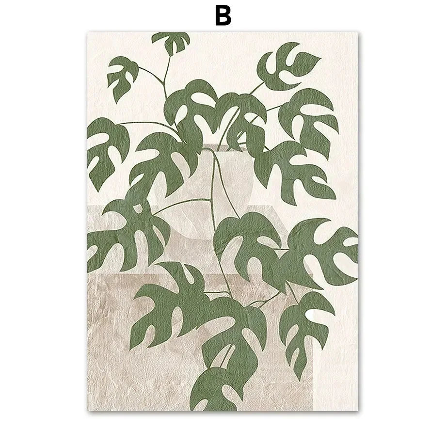 Green Graphic Shapes Art