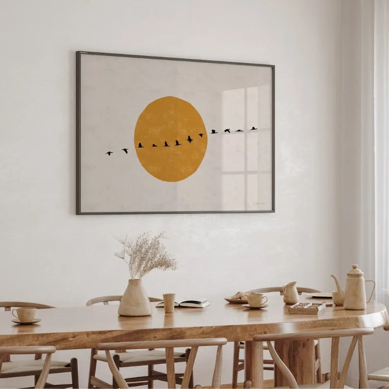 Japandi Sunrise Canvas Art