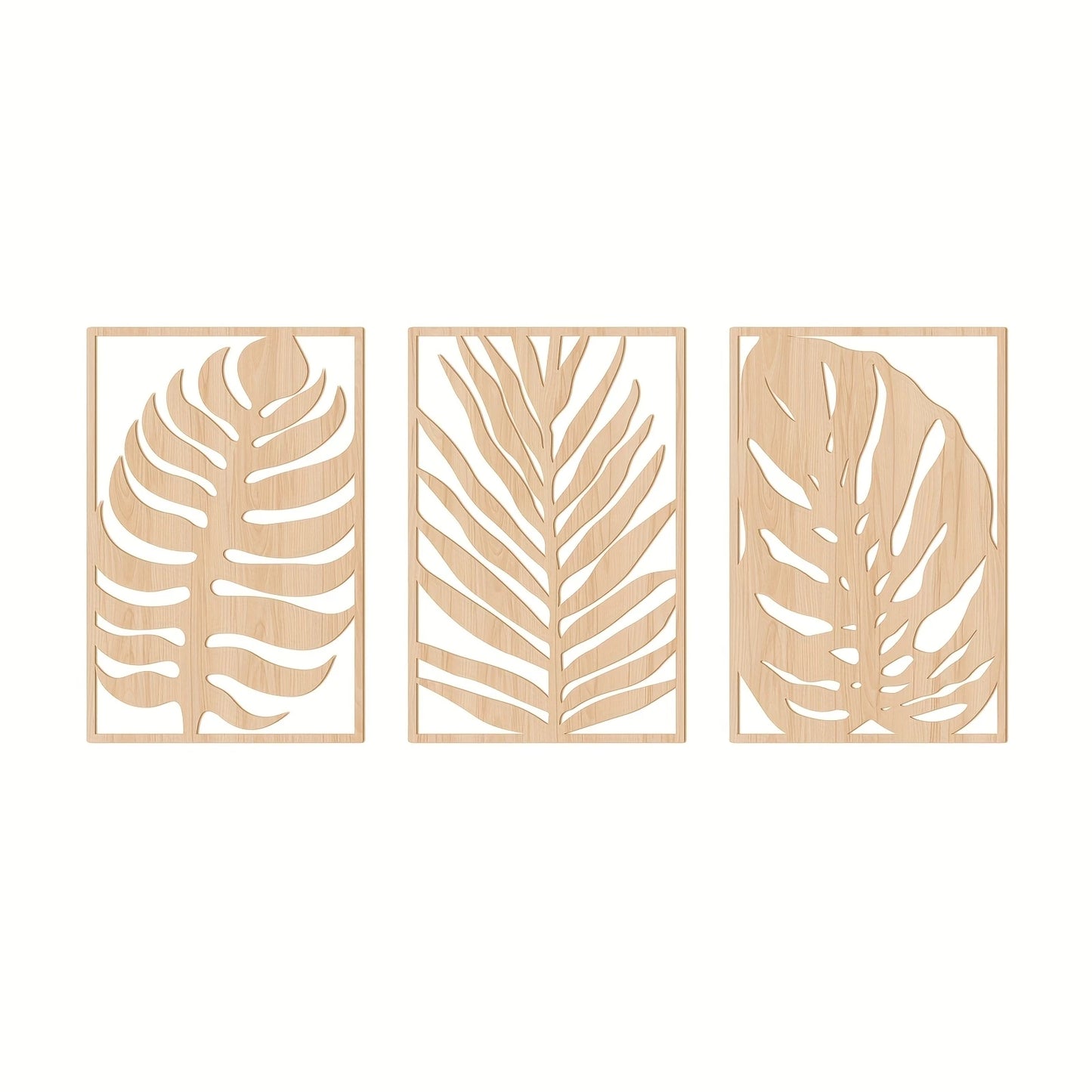Wooden Jungle Leaf Decor