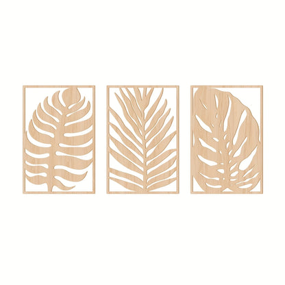 Wooden Jungle Leaf Decor