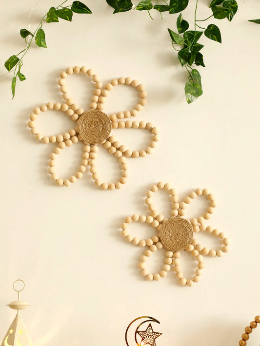 Wooden Bead Flower Garland