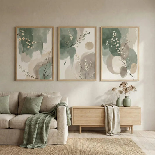 Japanese Botanical Canvas Set