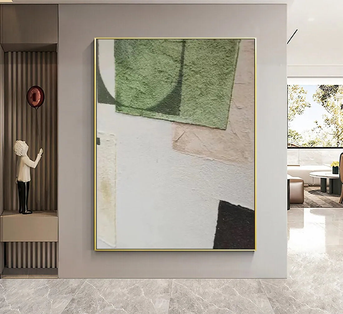 Green Bauhaus Block Art