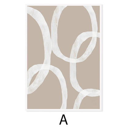 Beige Line Canvas Art