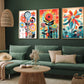 Wildflower Meadow Canvas Set