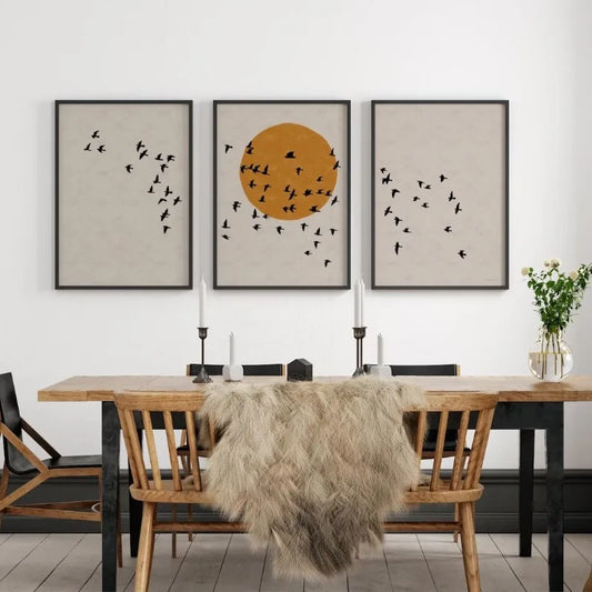 Japandi Sunrise Canvas Art