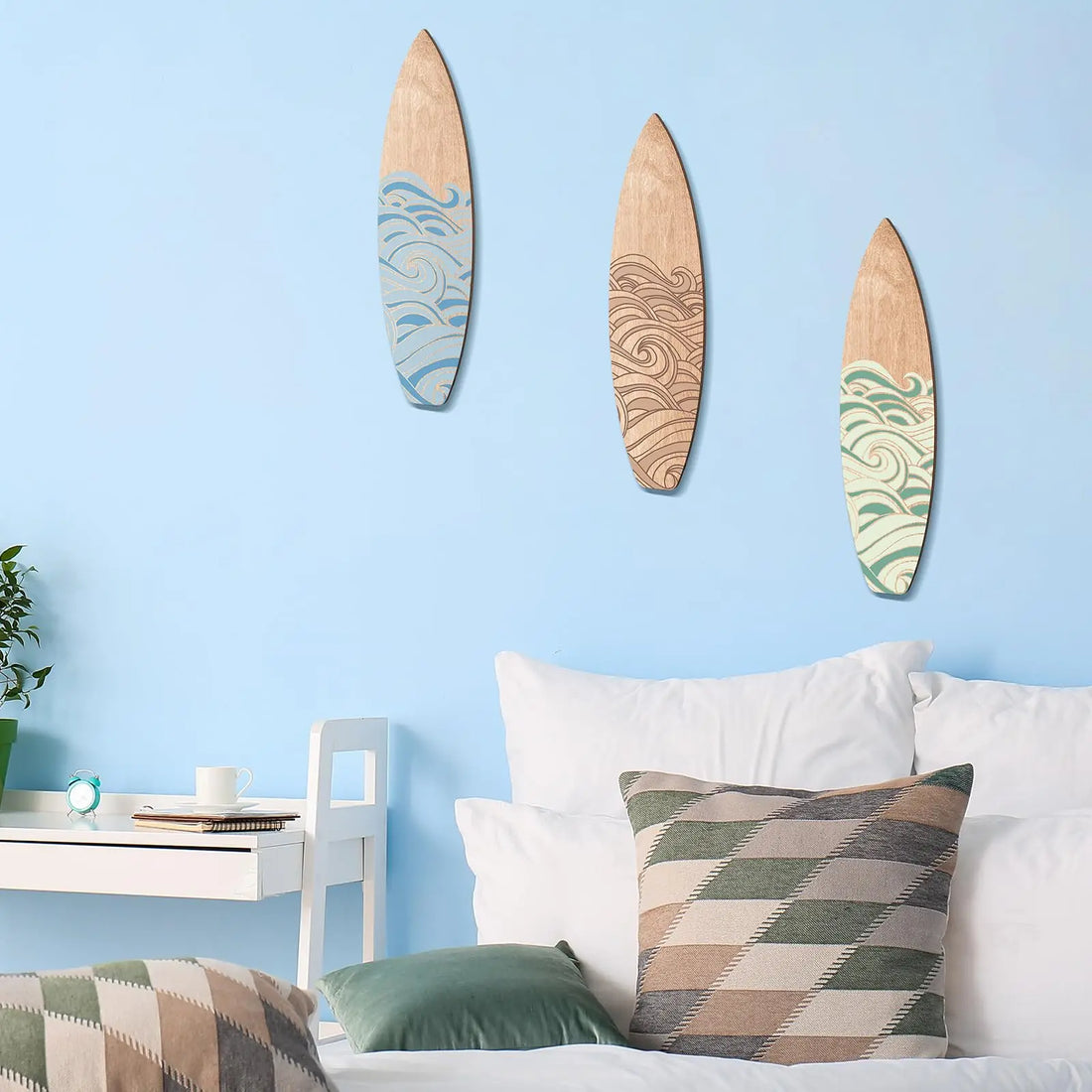 Wooden Surfboard Wall Decor