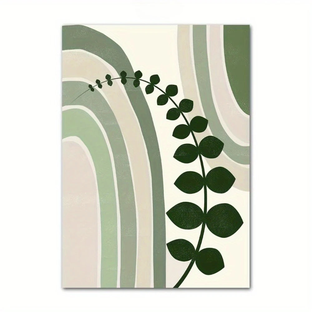 Green Floral Canvas Art