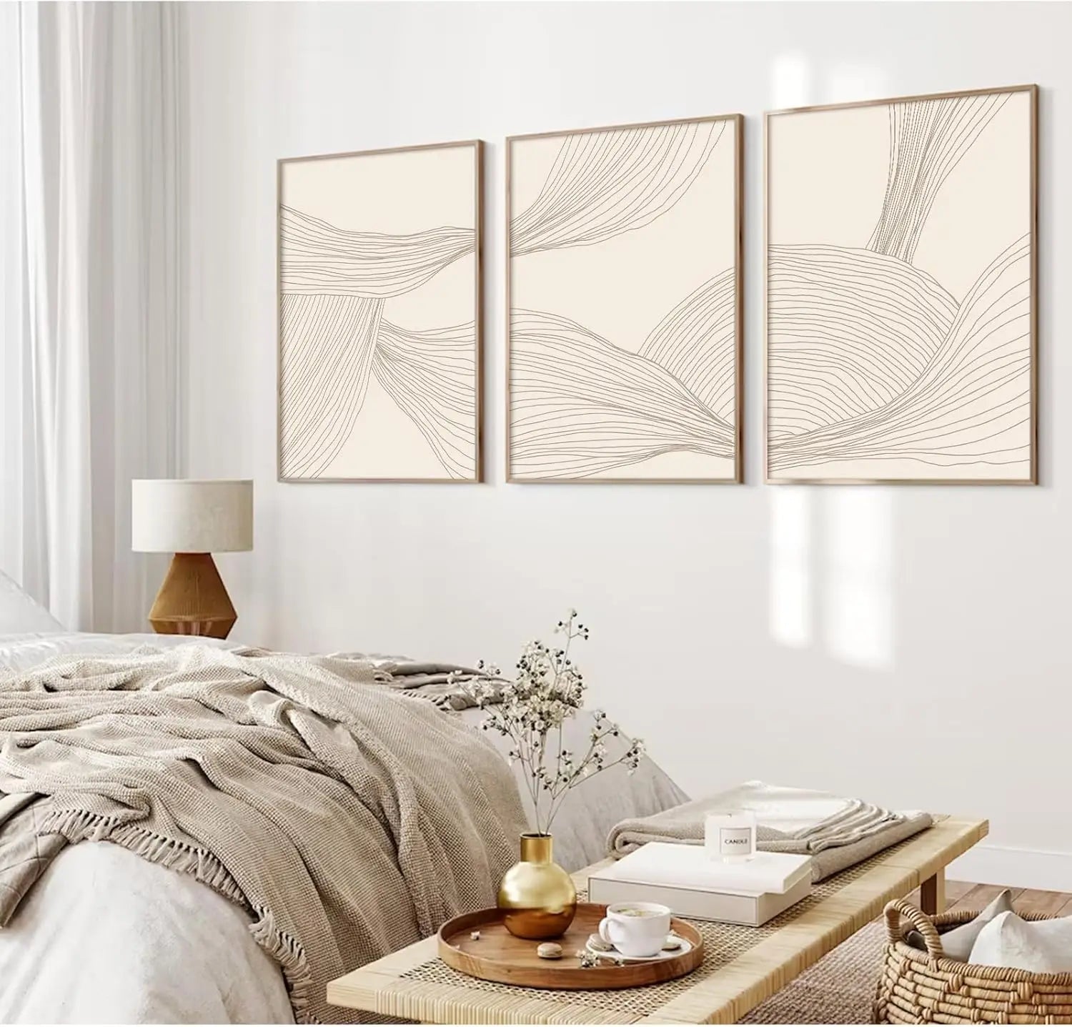 Beige Boho Canvas Set