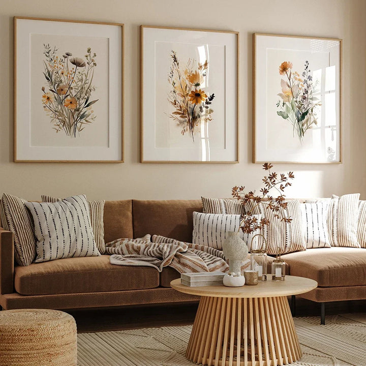 Neutral Wildflower Wall Art