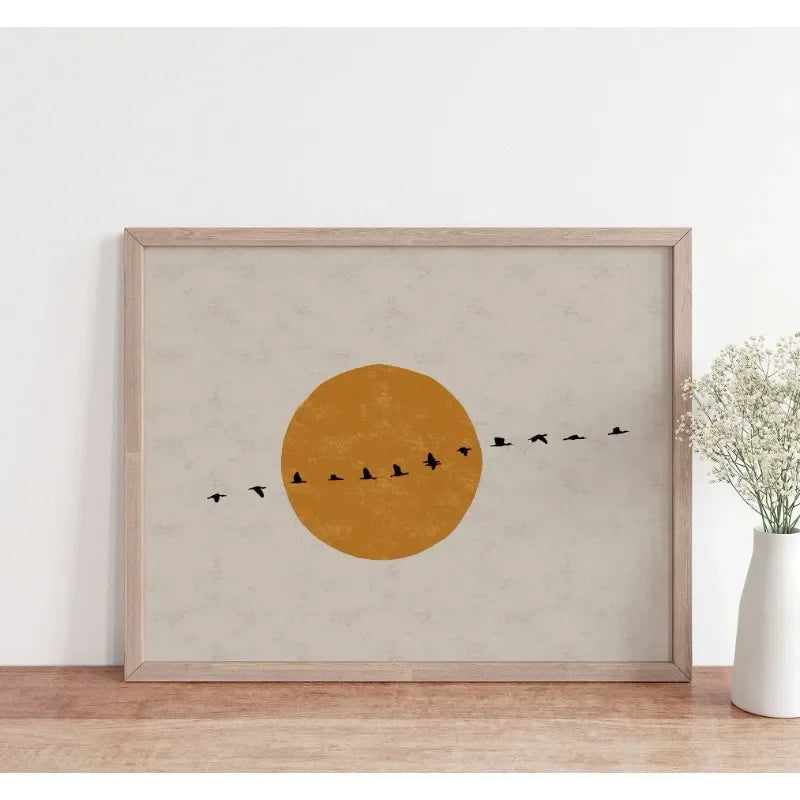 Japandi Sunrise Canvas Art