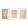 Wall Art Decor Paintings Warm Tones Posters Home Creative Gifts 3pcs Neutral Minimalist Abstract Fern Boho