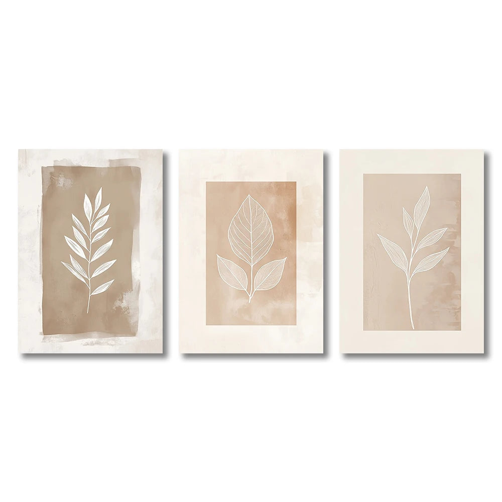 Neutral Fern Canvas Set