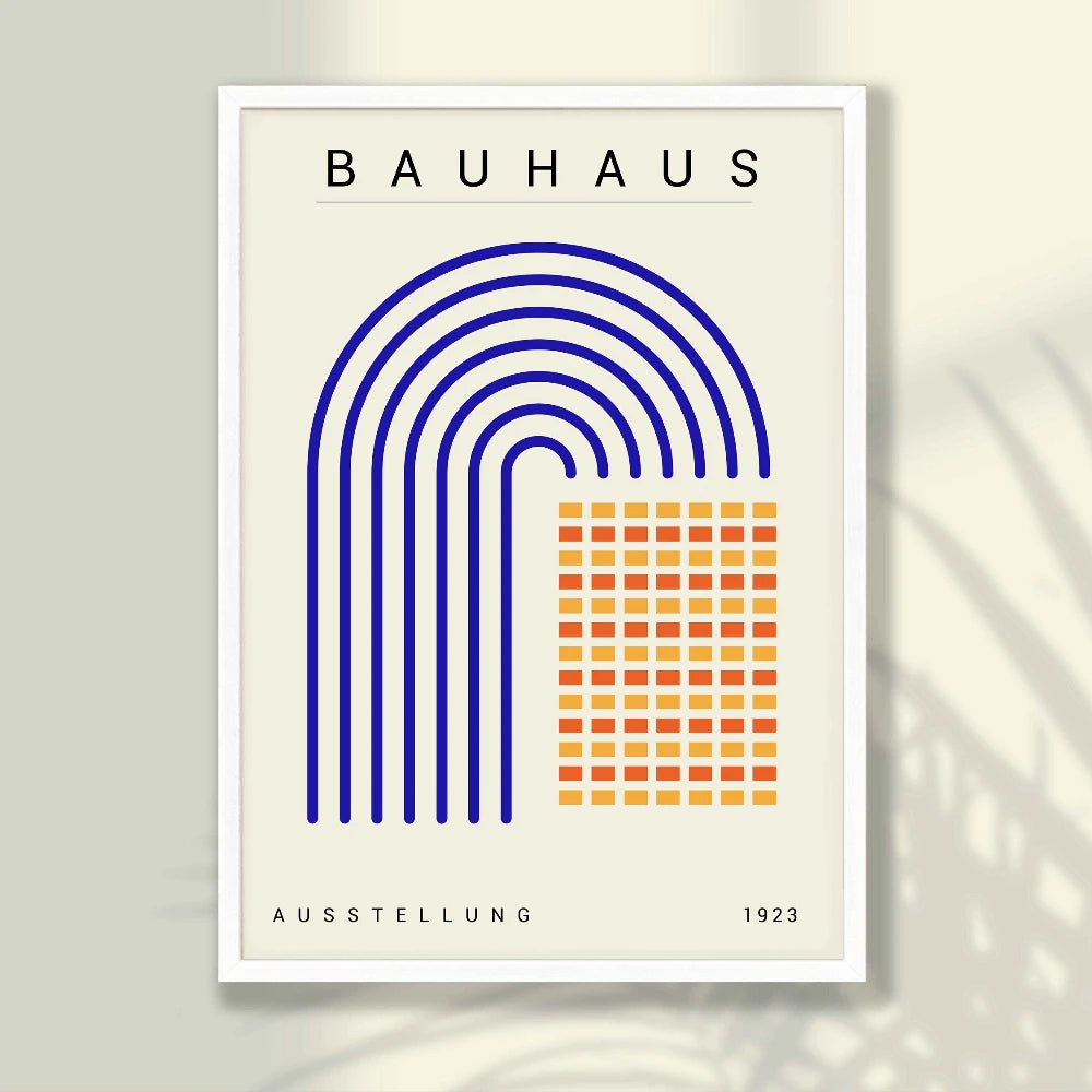 Orange Bauhaus Canvas Print