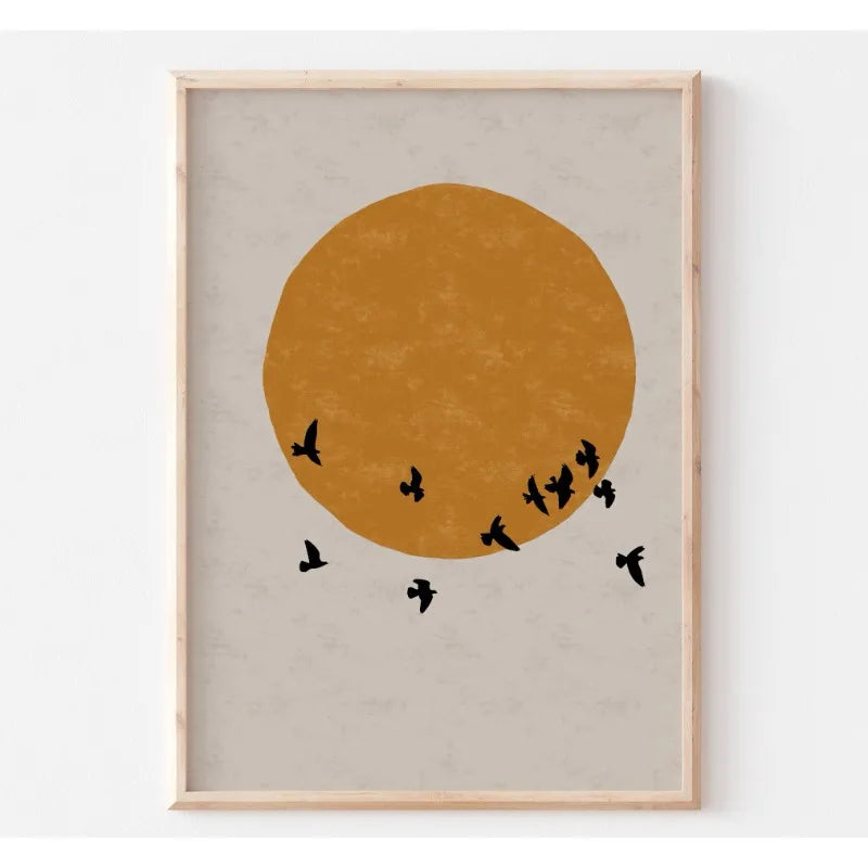 Japandi Sunrise Canvas Art