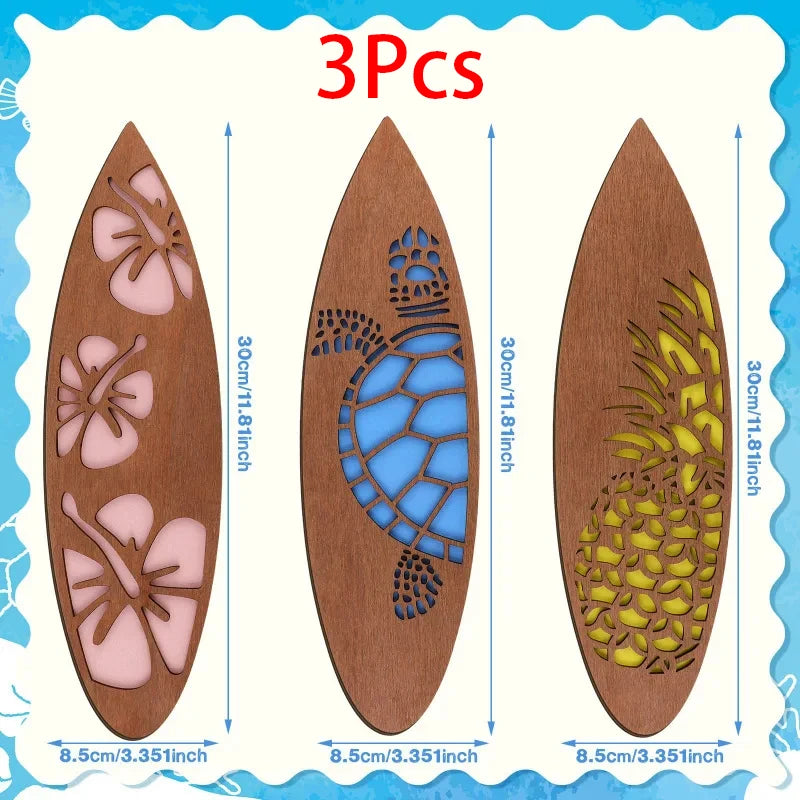 Wooden Surfboard Wall Decor