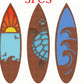 Wooden Surfboard Wall Decor