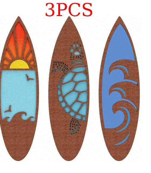 Wooden Surfboard Wall Decor