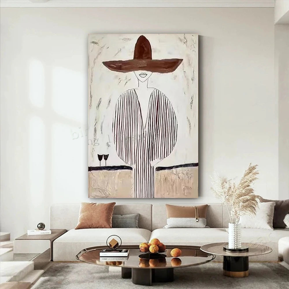 Handmade Figure Canvas Art