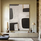 Beige Abstract Canvas Art