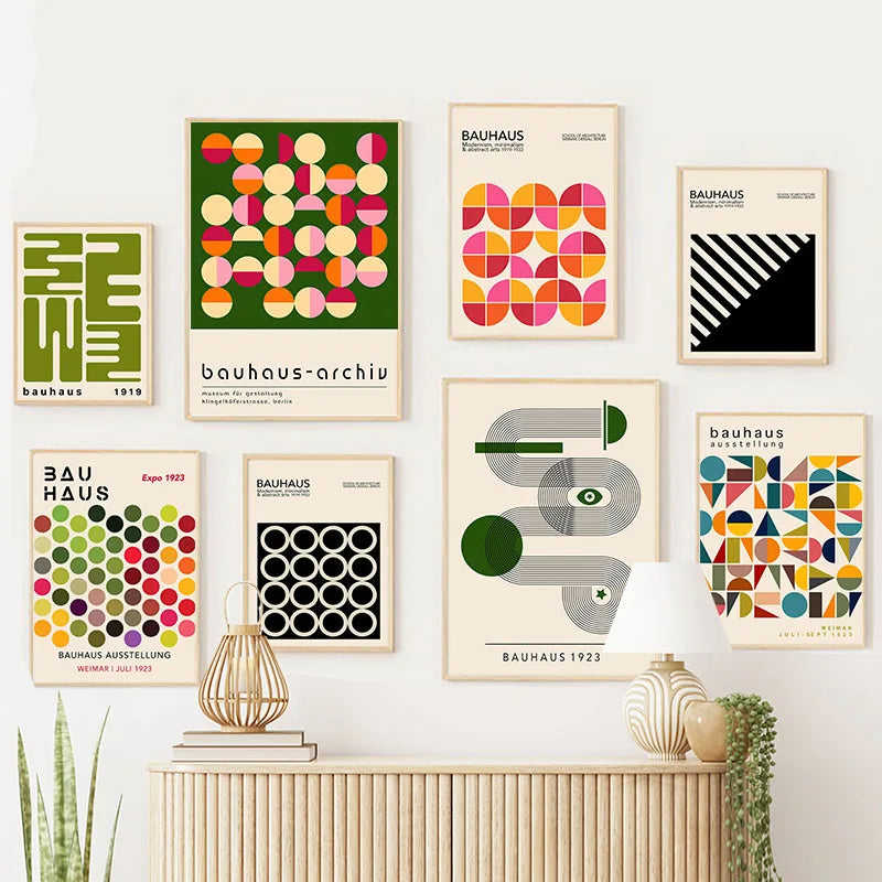 Bauhaus Rainbow Canvas Art