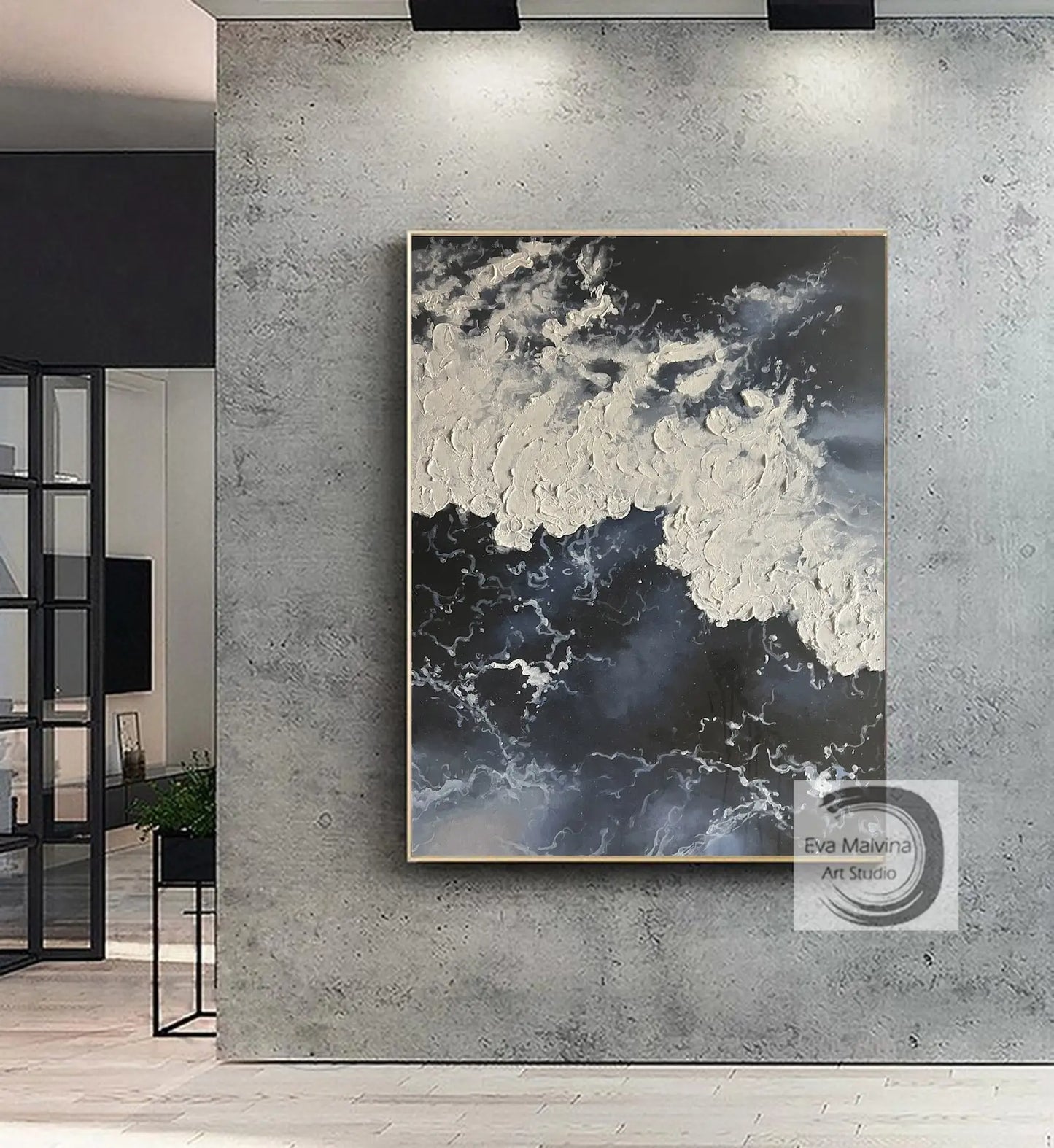 Burgundy Geometric Canvas Art