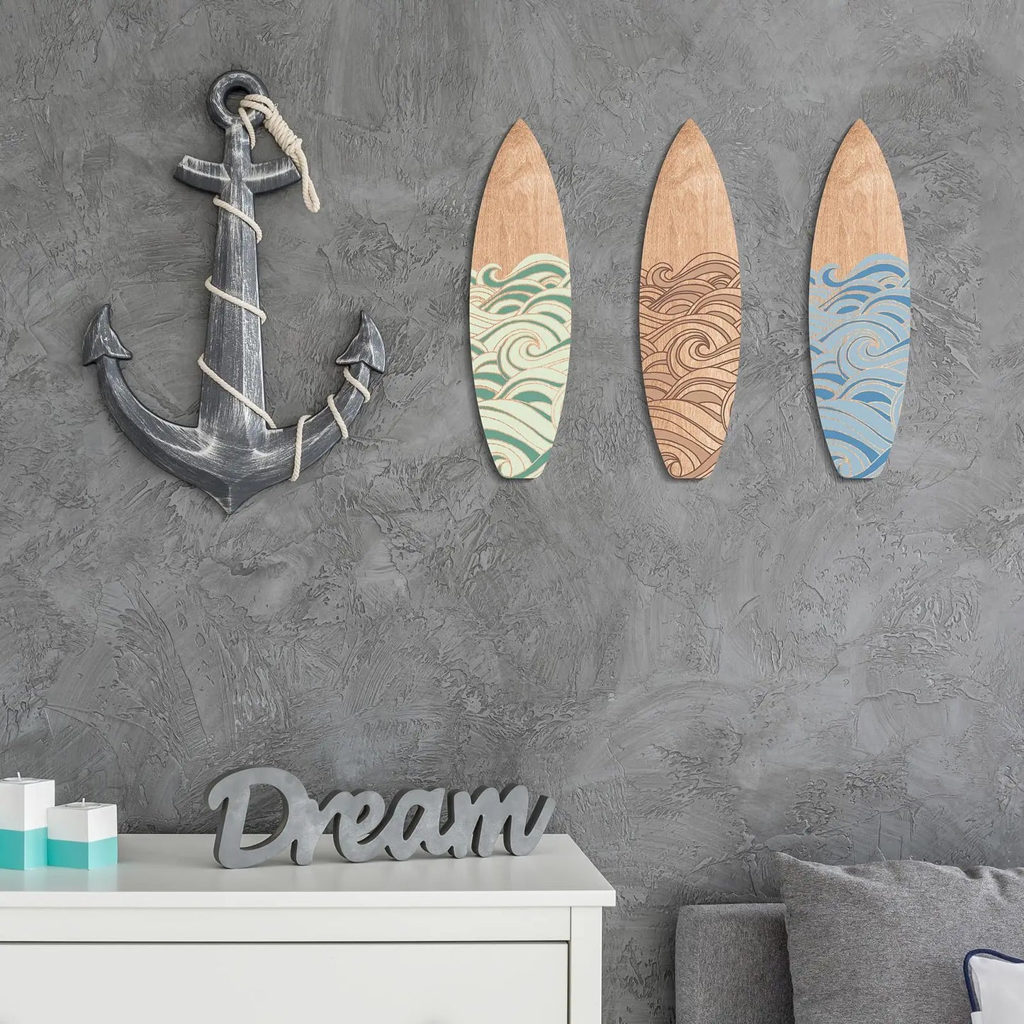 Tropical Surfboard Wall Decor