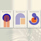 Orange Bauhaus Canvas Print