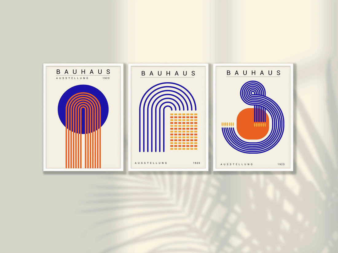 Orange Blue Bauhaus Set