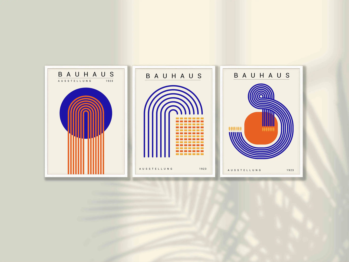 Orange Bauhaus Canvas Print