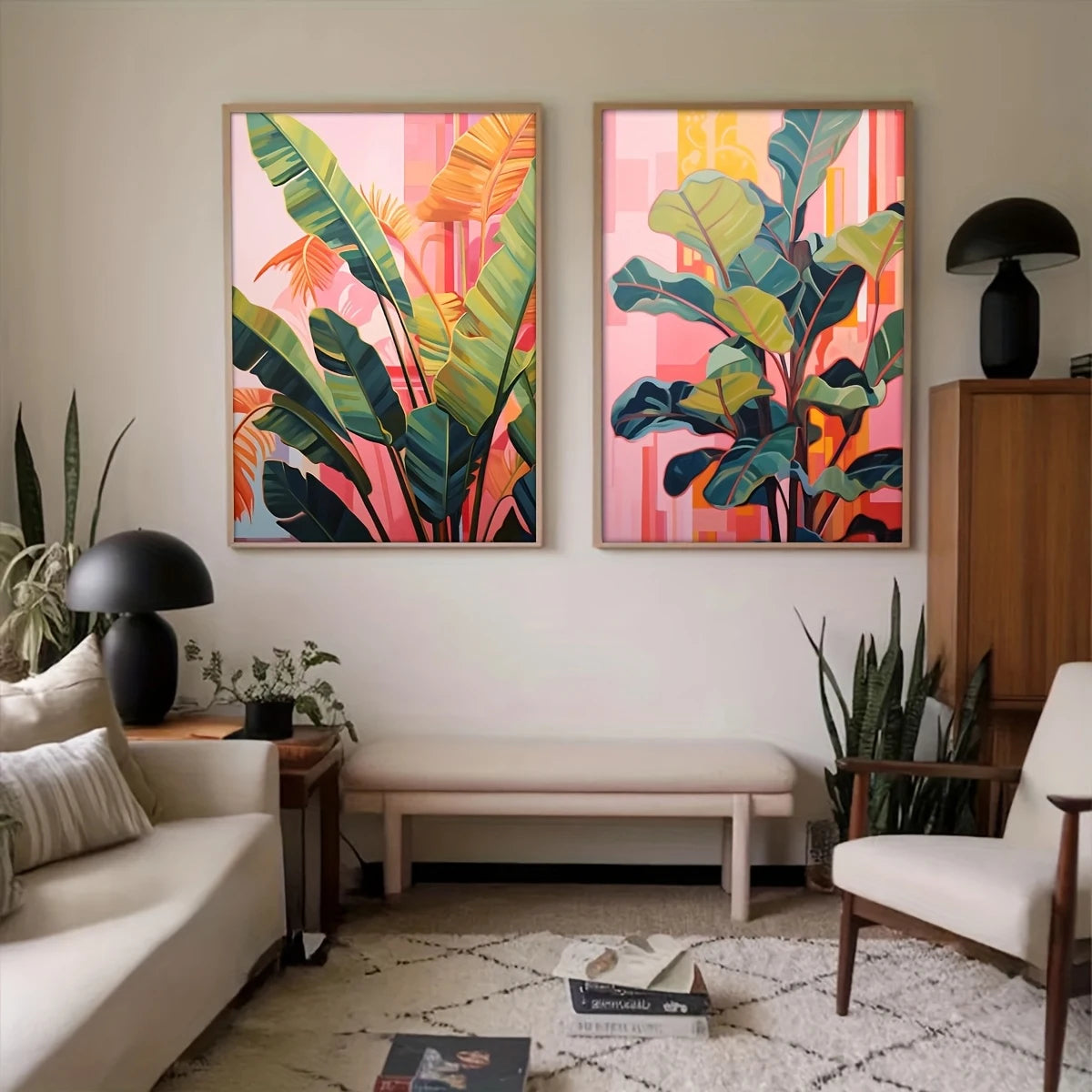 Tropical Palm Canvas Set