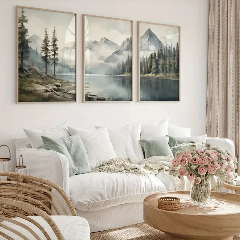 Green Landscape Canvas Set