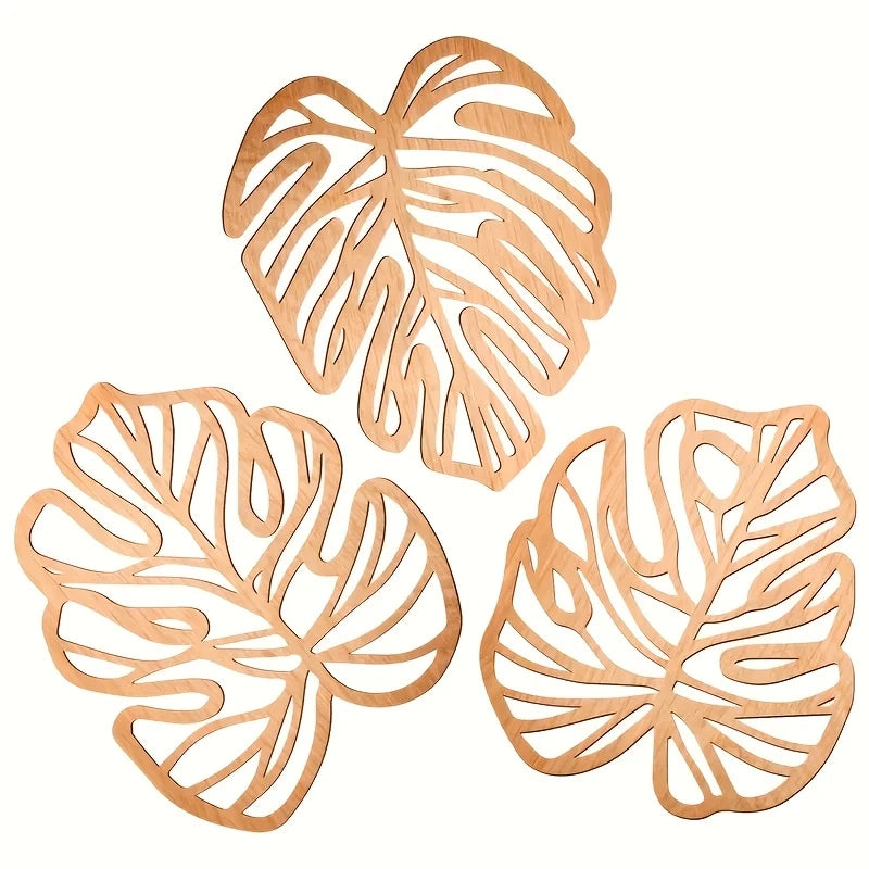 Wooden Jungle Leaf Decor