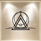Retro Geometric Metal Art