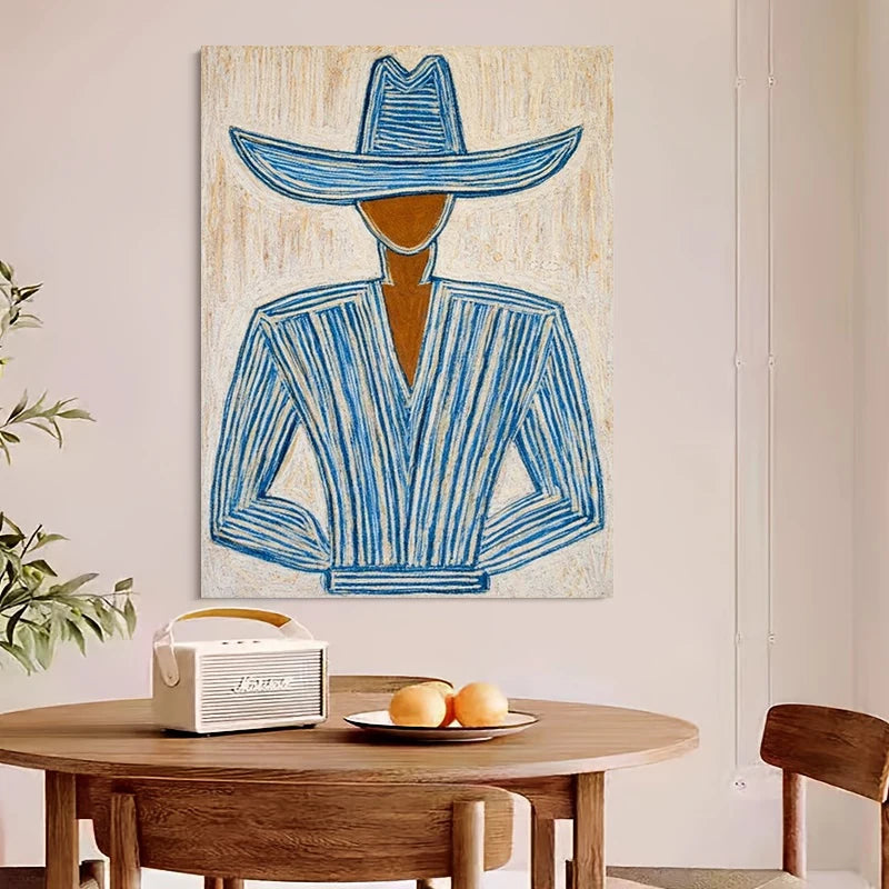 Handmade Figure Canvas Art