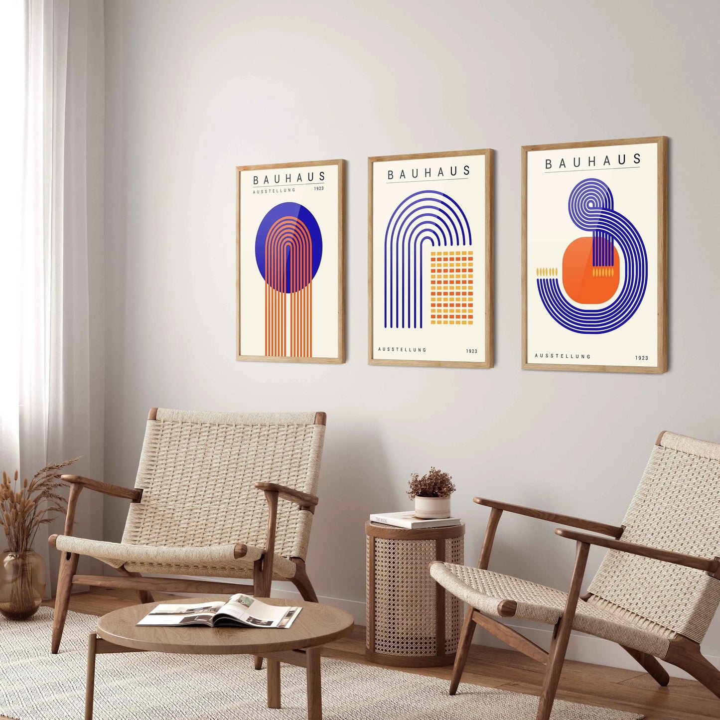 Orange Bauhaus Canvas Print