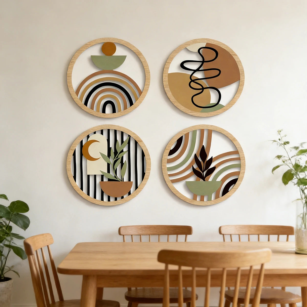 Boho Wave Wooden Decor