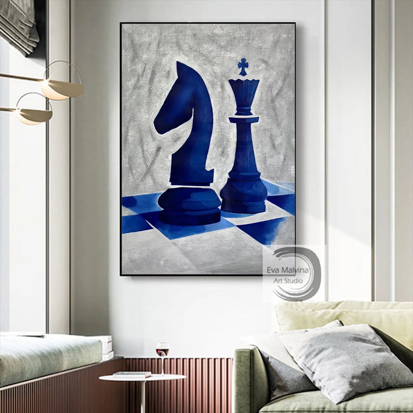 Burgundy Geometric Canvas Art