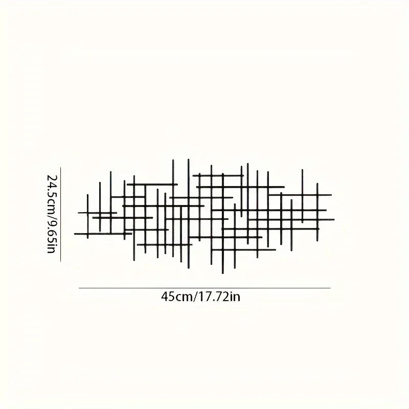Abstract Grid Metal Art